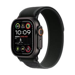 Foto van Apple watch ultra 2 gps + cellular 49mm titanium case met trail loop - m/l smartwatch zwart