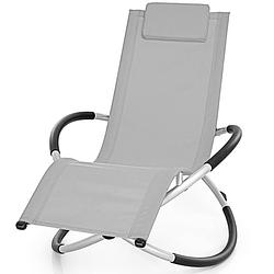 Foto van Tillvex- ligstoel grijs, relaxstoel, schommelstoel, lounger