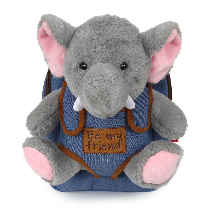 Foto van Perletti rugzak olifant 2,7 liter 26 cm polyester blauw/grijs