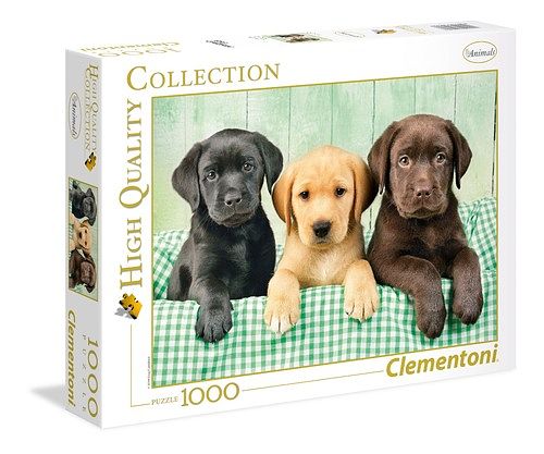 Foto van Clementoni legpuzzel drie labradors 1000 stukjes