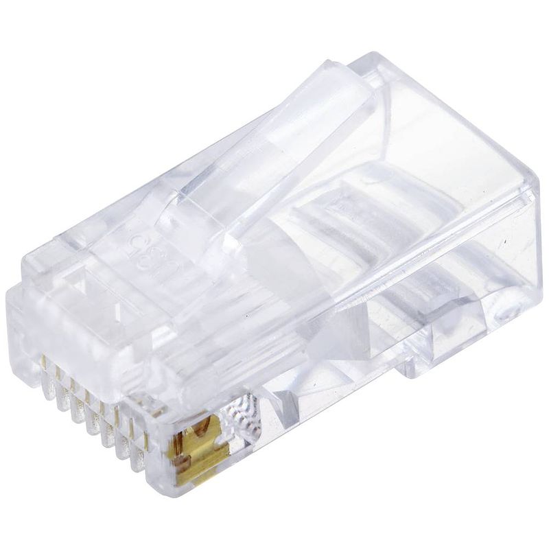 Foto van Tru components tru components modulaire stekker 8p8c rj45 tc-10336052 stekker, recht aantal polen 8p8c 1 stuk(s)