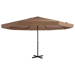 Foto van Vidaxl parasol met aluminium paal 500 cm taupe