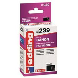 Foto van Edding cartridge vervangt canon pgi-520bk compatibel single zwart edd-239 18-239