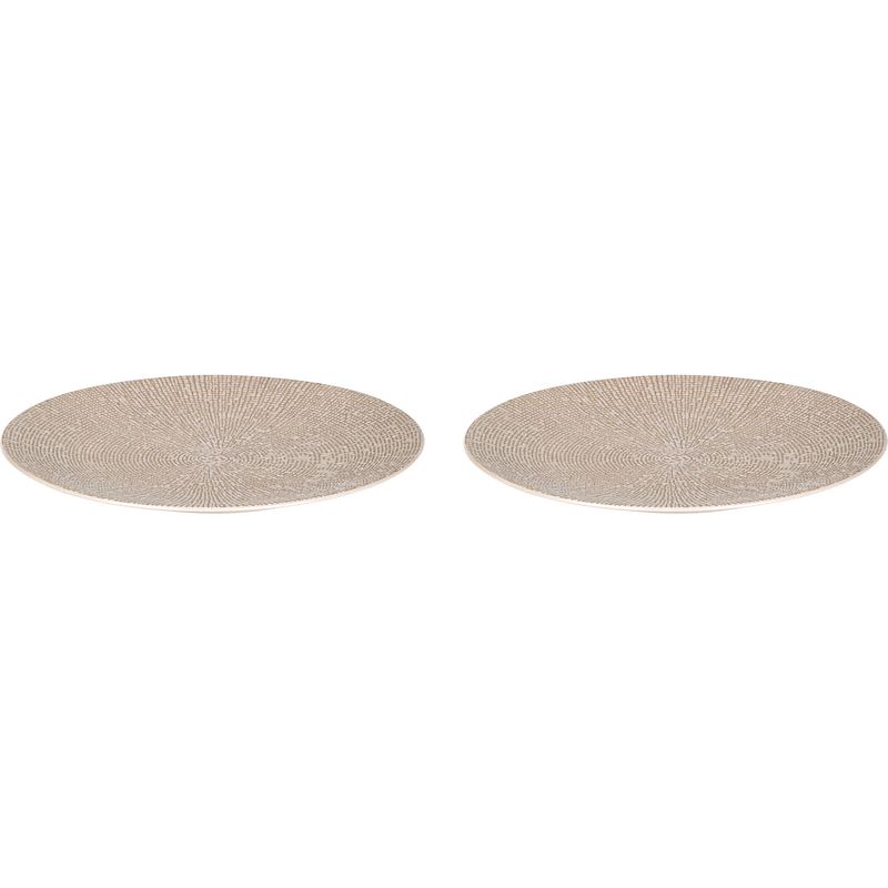 Foto van Palmer bord coupe cubical 27 cm grijs stoneware 2 stuk(s)