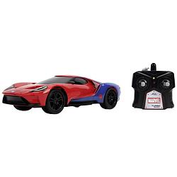Foto van Jada toys 253226002 marvel spider-man rc 2017 ford gt 1:16 rc modelauto voor beginners elektro sportwagen