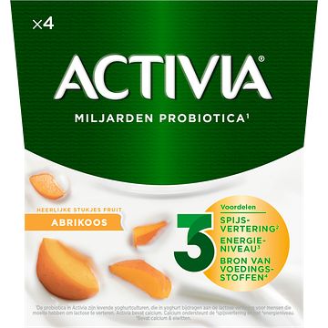 Foto van Activia yoghurt abrikoos 4 x 125g bij jumbo