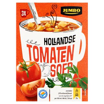 Foto van Jumbo hollandse tomatensoep 3 stuks 46g