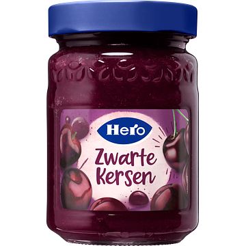 Foto van Hero fruitspread zwarte kersen 350 g pot bij jumbo