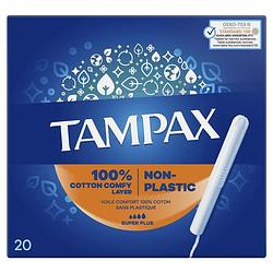 Foto van Tampax super plus tampons met kartonnen inbrenghuls