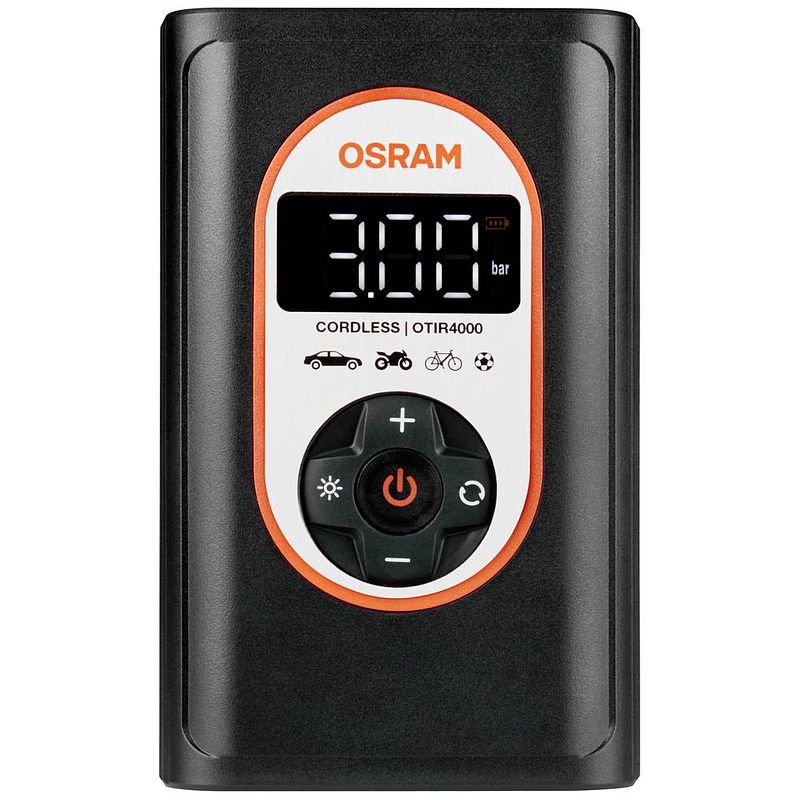 Foto van Osram otir4000 compressor 8.3 bar opbergbox/tas, automatische afschakeling, met werklamp, digitaal display