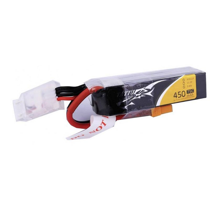 Foto van Tattu lipo accupack 11.1 v 450 mah aantal cellen: 3 75 c softcase xt30