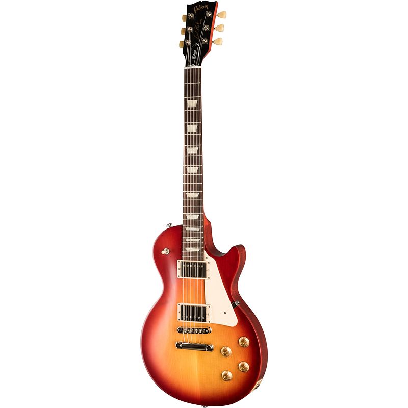 Foto van Gibson modern collection les paul tribute satin cherry sunburst elektrische gitaar met soft shell case