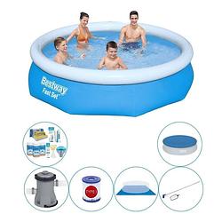 Foto van Bestway fast set rond 305x76 cm - zwembad pakket