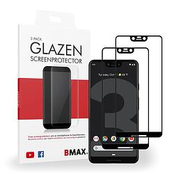 Foto van 2-pack bmax google pixel 3xl screenprotector - glass - full cover 2.5d - black