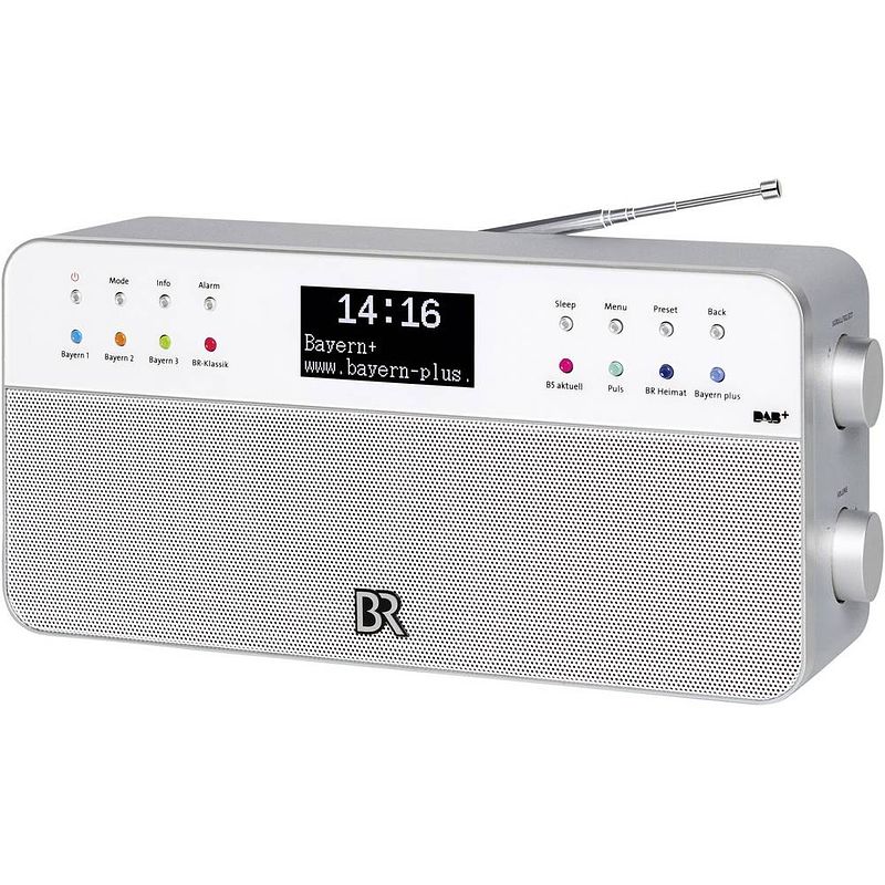 Foto van Br2 tafelradio dab+, vhf (fm) aux wit