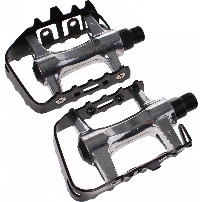 Foto van Cycle tech platformpedalen 9/16 inch mtb zwart/zilver