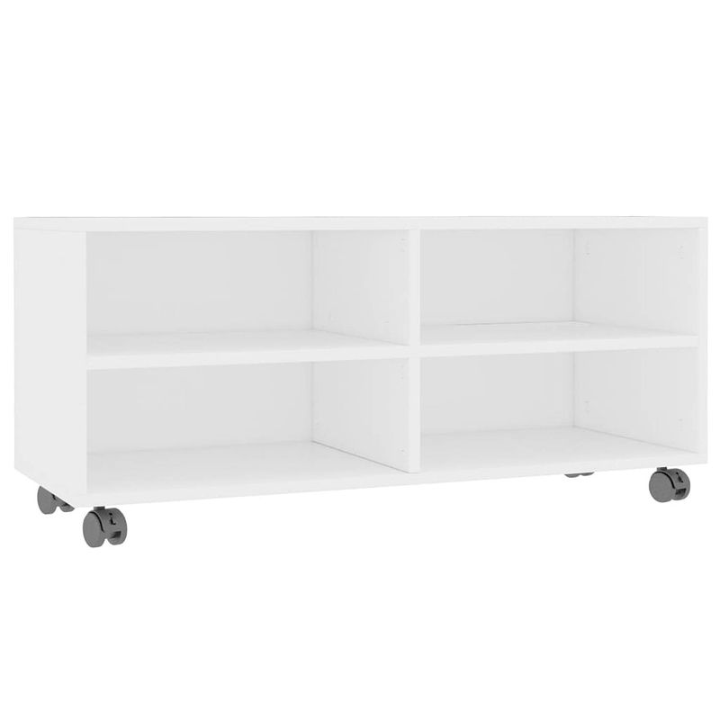 Foto van The living store tv-meubel - trendy en praktisch - tv-meubels - 90 x 35 x 35 cm - ken- stevig en duurzaam - kleur- wit