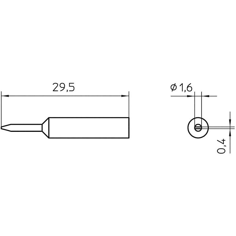 Foto van Weller xnt 6 soldeerpunt beitelvorm grootte soldeerpunt 1.6 mm inhoud: 1 stuk(s)