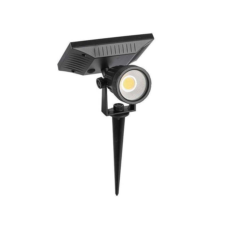 Foto van V-tac vt-952 zwart solar spike light - ip65 - 2w - 40 lumen - 4000k