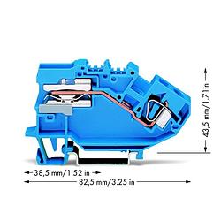 Foto van Wago 782-613 scheidingsklem 8 mm spanveer toewijzing: n blauw 25 stuk(s)