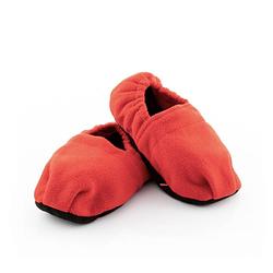 Foto van Verwarmde slippers, op te warmen in de magnetron rood - magnetron sloffen dames - magnetron sloffen heren - magnetron sl