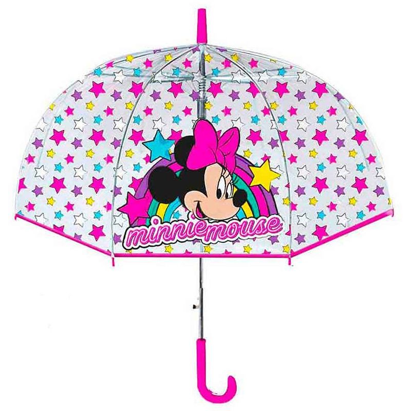 Foto van Disney kinderparaplu minnie mouse 42 cm pvc transparant