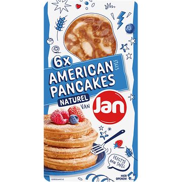 Foto van Pannenkoeken, poffertjes of pancakes 2 verpakkingen a 100810 gram m.u.v. jan poffertjes 12 stuks | jan american pancakes 6 stuks 300g aanbieding bij jumbo