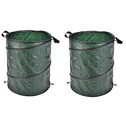Foto van 2x stuks groene pop-up tuinafvalzak 130 liter - tuinafvalzak
