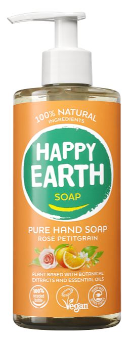 Foto van Happy earth pure hand soap rose petitgrain