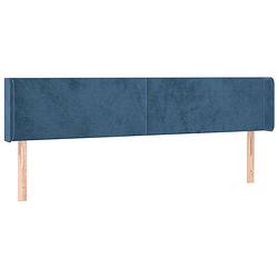 Foto van The living store hoofdbord - bedframes - 163 x 16 x 78/88 cm - zacht fluweel - stevige poten