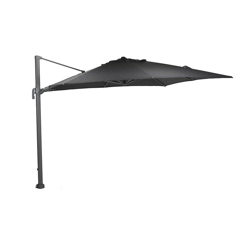 Foto van Garden impressions zweefparasol hawaii big pole 350x350 - donker grijs - zwart