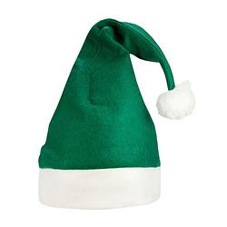 Foto van Kerstmuts - groen - vilt - one size - 25 stuks