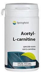 Foto van Springfield acetyl l carnitine 500mg