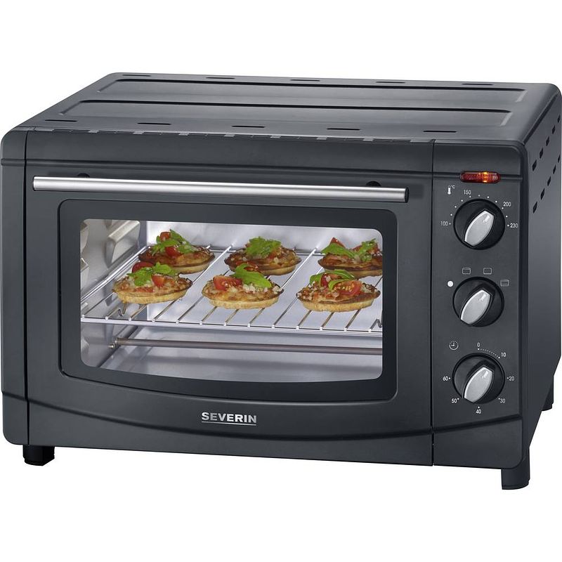 Foto van Severin to 2067 mini-oven met handmatige temperatuursinstelling, timerfunctie, kabelgebonden 20 l