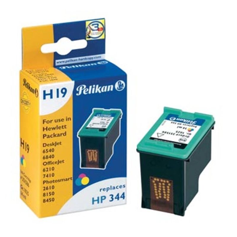 Foto van Pelikan inktcartridge 3 kleuren, 560 pagina'ss voor hp 344 - oem: c9363ee