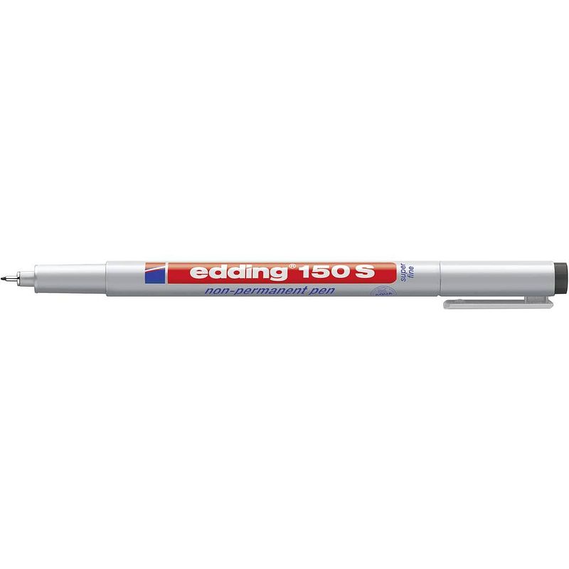 Foto van Edding foliestift 150 s non-permanent pen zwart 4-150001