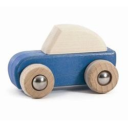 Foto van Bajo houten pullback auto, blauw