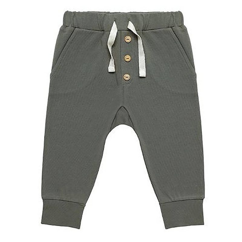 Foto van Little indians broek dusty olive junior katoen groen mt 18-24 maanden