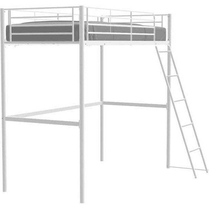 Foto van Edibur mezzanine hoogslaper bed - 90 x 190 cm - wit