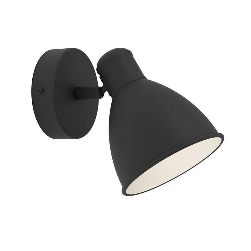 Foto van Eglo san peri 1 wandlamp - led - 13 cm - zwart;wit