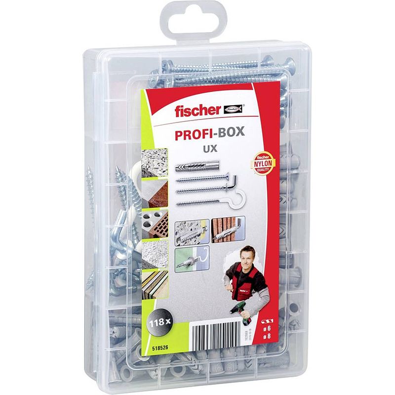 Foto van Fischer profi-box ux plugassortiment 518526 1 set(s)