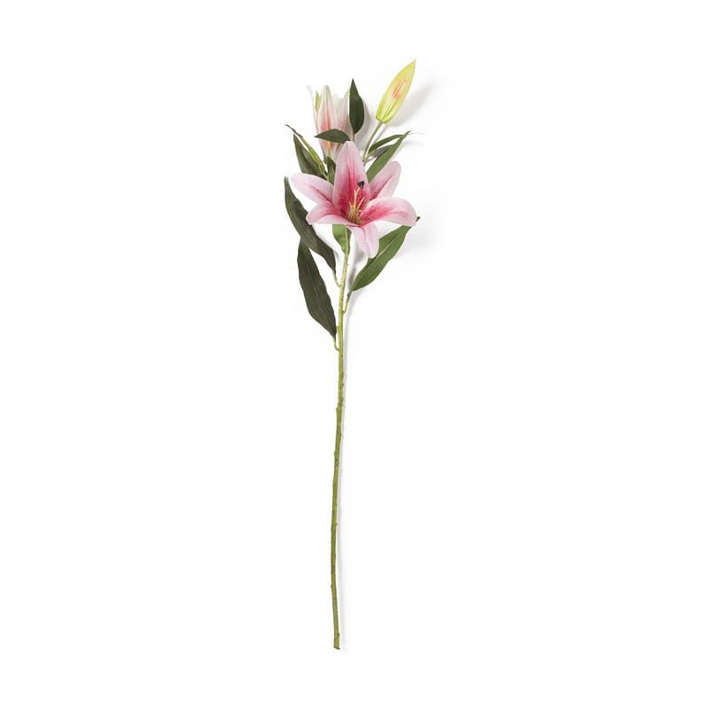 Foto van Kunstbloem lelie - roze - 91 cm