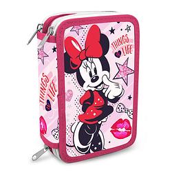 Foto van Disney etui minnie mouse meisjes roze/rood 40-delig