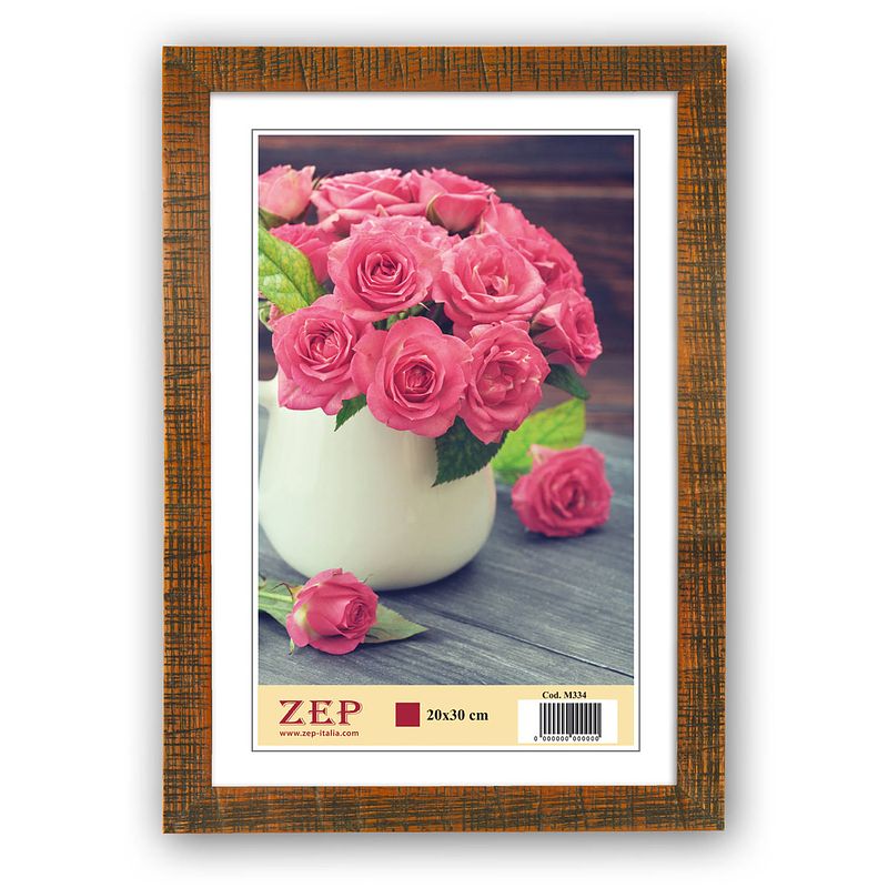 Foto van Zep - houten fotolijst perrex bruin voor foto formaat 20x30 cm - m334