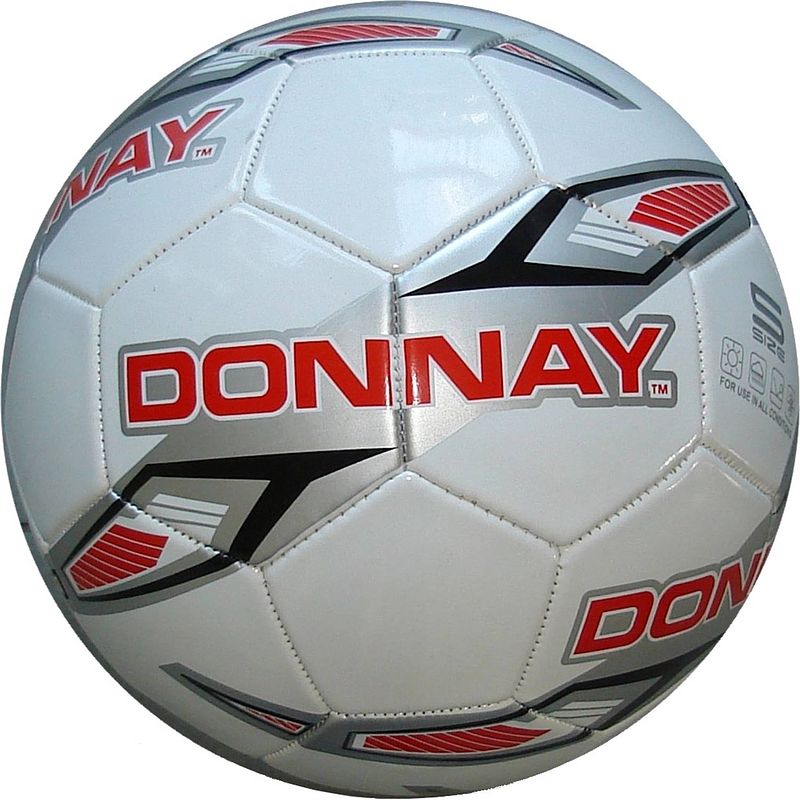 Foto van Donnay voetbal pvc wit/rood unisex maat 5