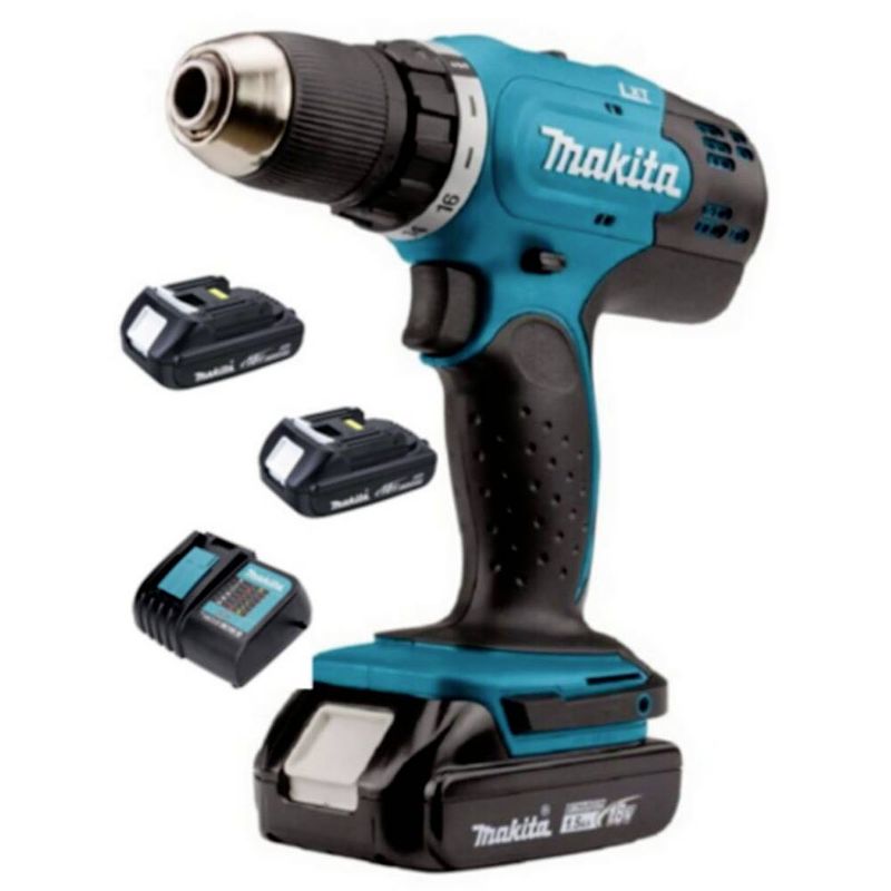 Foto van Makita ddf453syx4 accu-schroefboormachine 18 v 1.5 ah li-ion incl. accu, incl. 2 accus