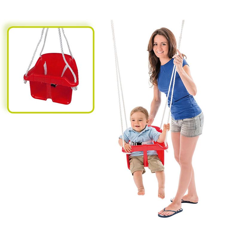 Foto van Happy people baby schommelzitje 28 x 31 x 35 cm rood