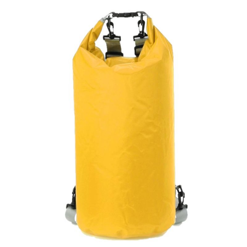 Foto van Waterdichte duffel bag/plunjezak 20 liter geel - reistas (volwassen)