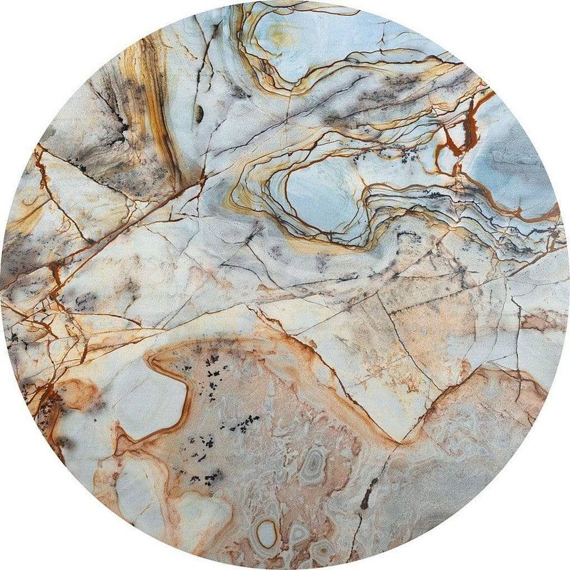 Foto van Komar marble sphere vlies zelfklevend fotobehang 125x125cm rond