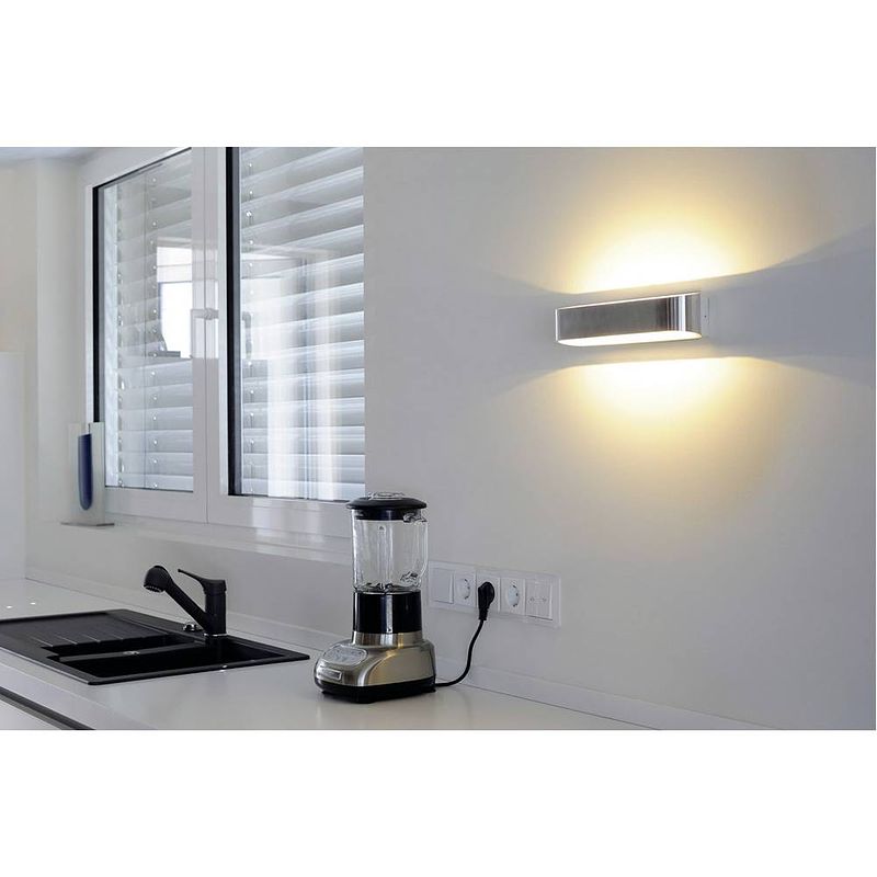 Foto van Slv slv 151275 led-wandlamp 12 w aluminium (geborsteld), wit